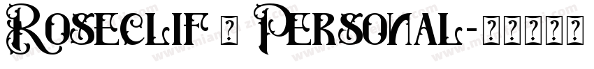 Roseclif – Personal字体转换
